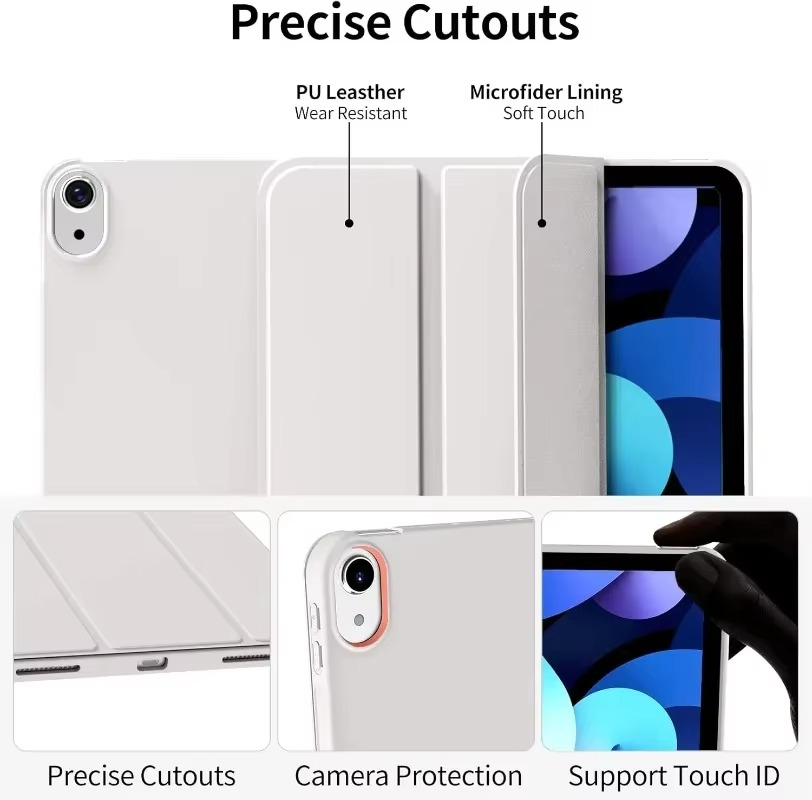 Trifold Smart Flip Cover for iPad Air 10.9-inch (5th Gen) Pencil Slot Included