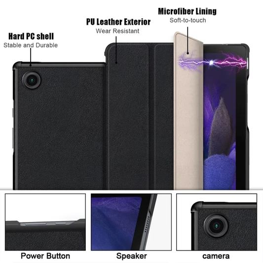 Trifold Smart Flip Cover for Galaxy Tab A9 (8.7 inch) – S Pen Slot Included