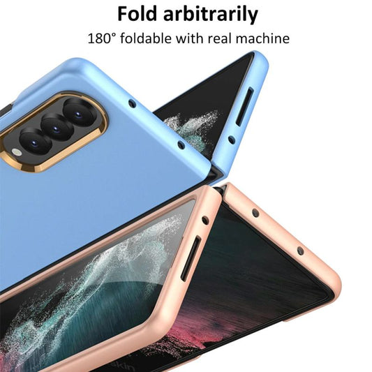 Galaxy Z Fold4 Ultra-Thin Matte Case with Gold Camera Lens Protection