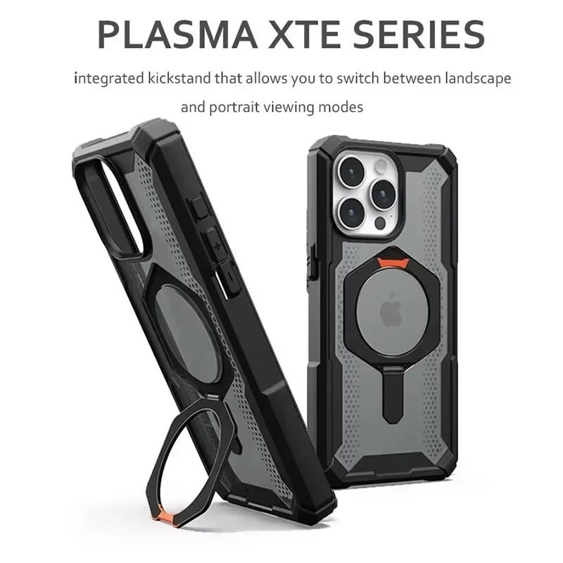 iPhone 16 UAG Plasma XTE Series Rugged MagSafe Case with Metal Kickstand