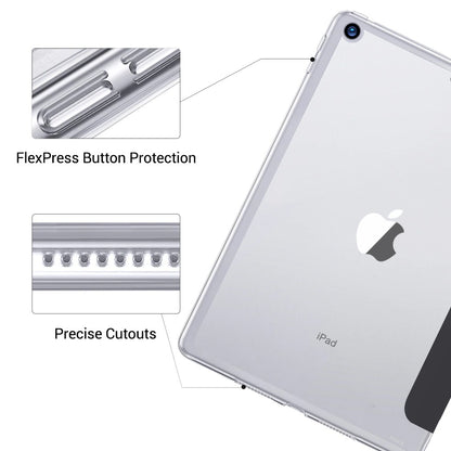 Protective Trifold Case with Clear Back & Pencil Slot for iPad 9.7-inch (5th/6th Gen) Auto Wake/Sleep