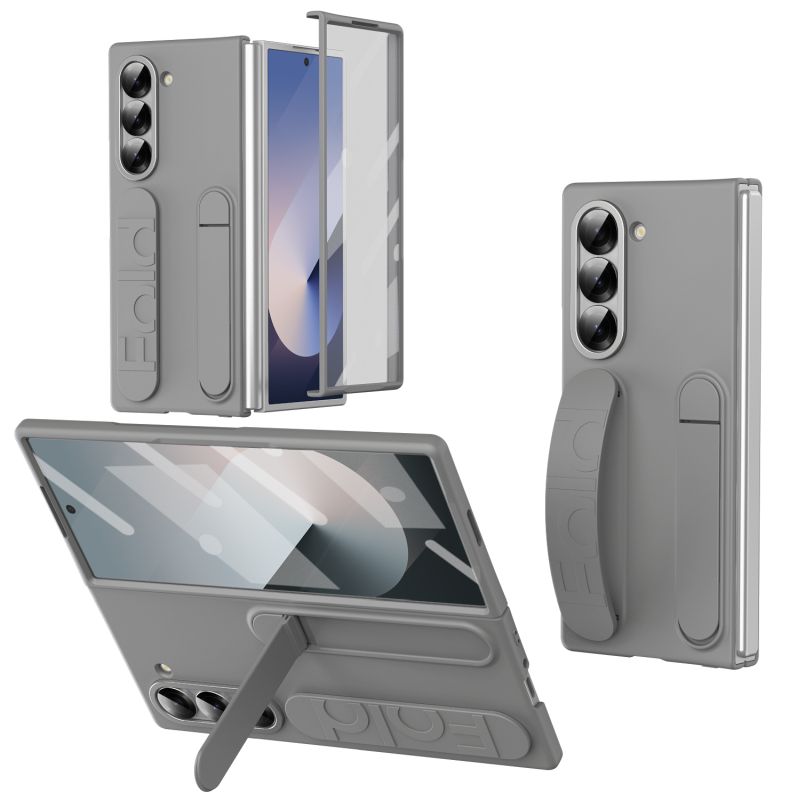Samsung Galaxy Z Fold6 Soft Silicone Stand Case with Wrist Strap