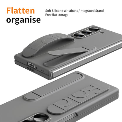 Samsung Galaxy Z Fold6 Soft Silicone Stand Case with Wrist Strap