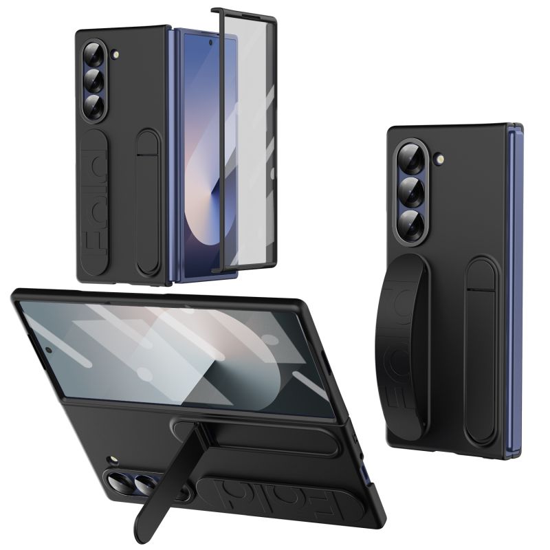 Samsung Galaxy Z Fold6 Soft Silicone Stand Case with Wrist Strap