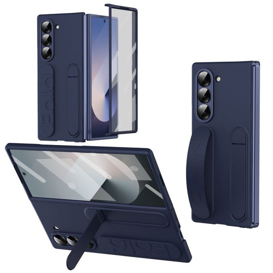 Samsung Galaxy Z Fold6 Soft Silicone Stand Case with Wrist Strap