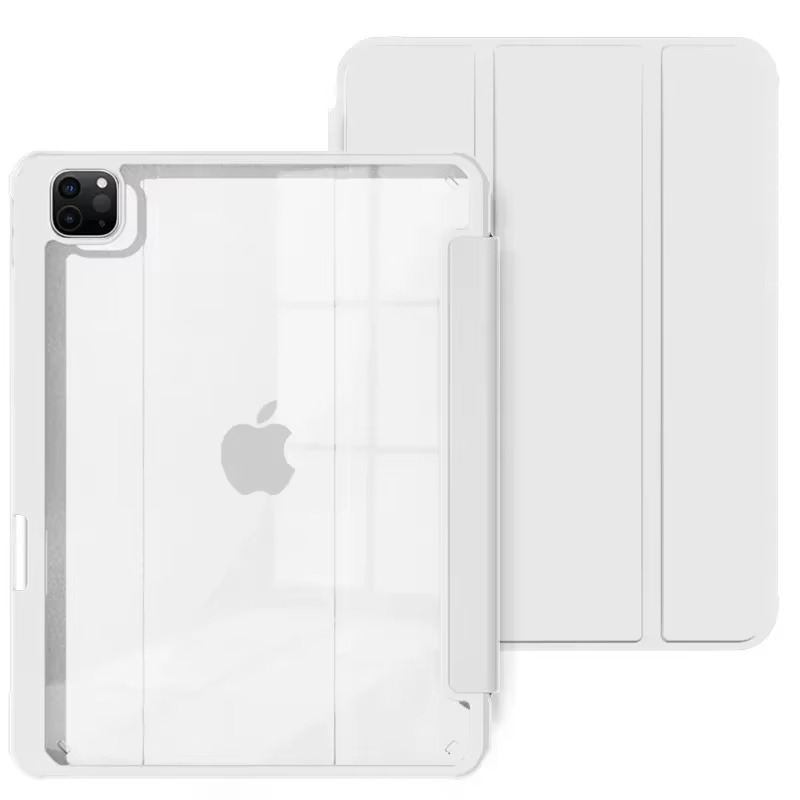 Protective Trifold Case with Clear Back & Pencil Slot for iPad Pro 12.9-inch M2 (6th Gen.), Auto Wake/Sleep