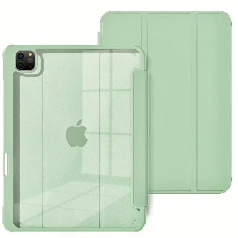 Protective Trifold Case with Clear Back & Pencil Slot for iPad Pro 12.9-inch M2 (6th Gen.), Auto Wake/Sleep