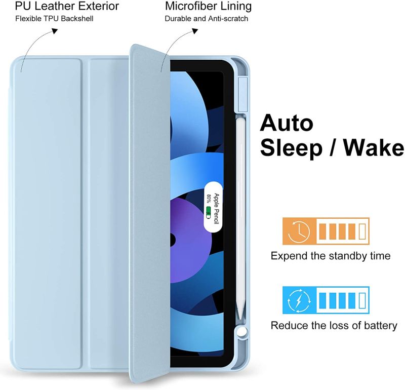 Trifold Smart Flip Cover for iPad Mini 8.3-inch (6th Gen) – Pencil Slot Included