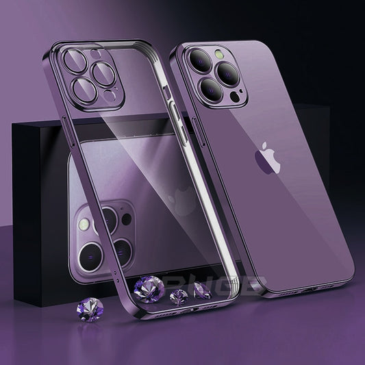 iPhone 14 Pro Sleek Electroplated Crystal Clear Back Cover